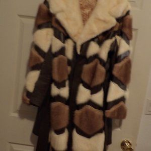 Elegant Mink and Leather Jacket - Lg.